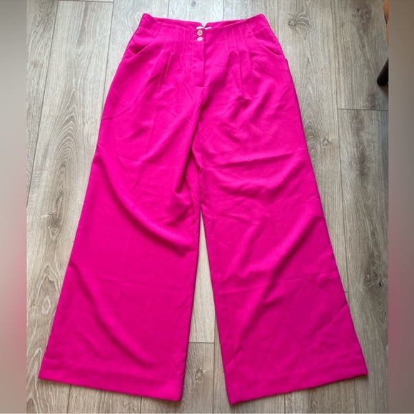 Wide-Leg Maeve Pink Dress Pants - Picture 1 of 5